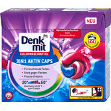 Denkmit Capsules 3in 1 Waschmittel Farbe 22 Wäschen, 22 Stück