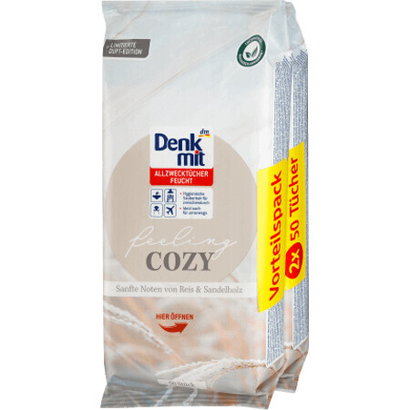 Denkmit Universal-Feuchttücher feeling cozy, 100 Stück