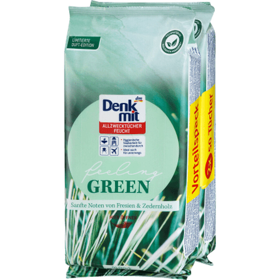 Denkmit Universal Wet wipes feeling green, 100 pcs