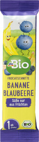 DmBio Barre aux bananes et aux myrtilles, 25 g