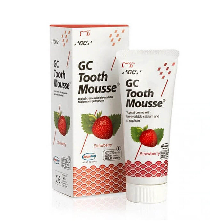 Crema topica a base d'acqua al gusto di fragola Tooth Mousse, 40 g, GC recensioni