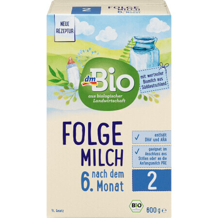 DmBio lait en poudre de suite No 2 ECO à partir de 6 mois, 600 g