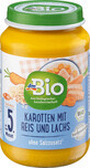 DmBio Menu carote con riso e salmone ECO 5+, 190 g