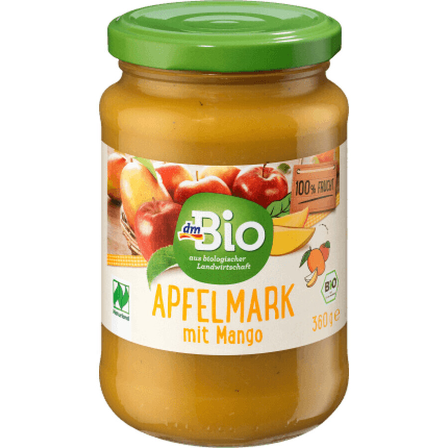 DmBio Puré de manzana y mango, 360 g