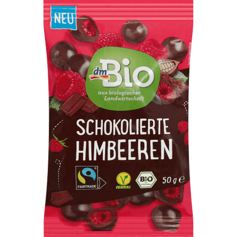DmBio Himbeere in Schokolade, ECO, 50 g