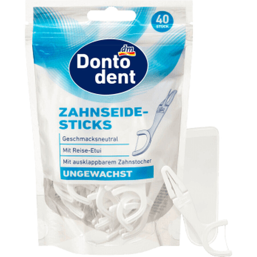 Dontodent Sticks fil dentaire non ciré, 40 pcs