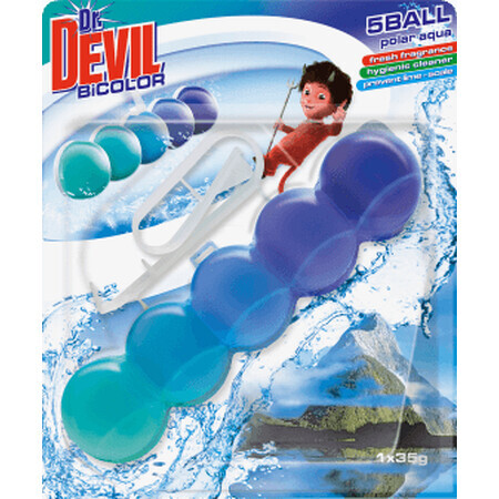 Dr. Devil Bicolor polar aqua Toilettenerfrischer, 1 Stück