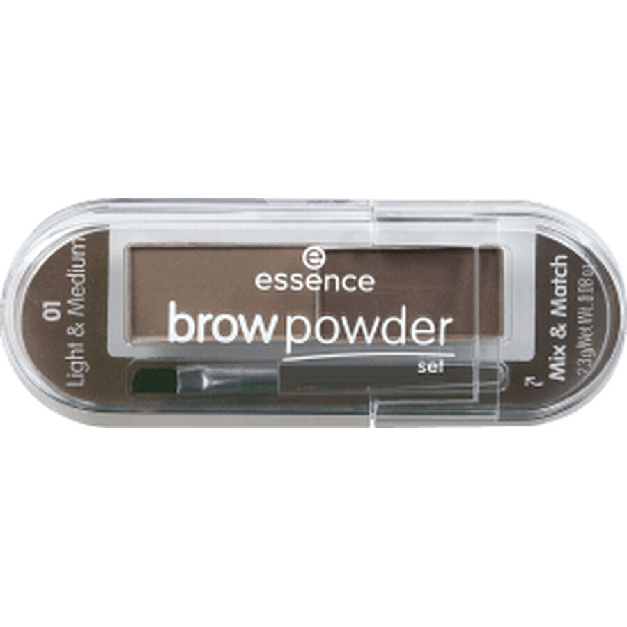 Essence Cosmetics Brow Powder set 01 light & medium, 2,3 g