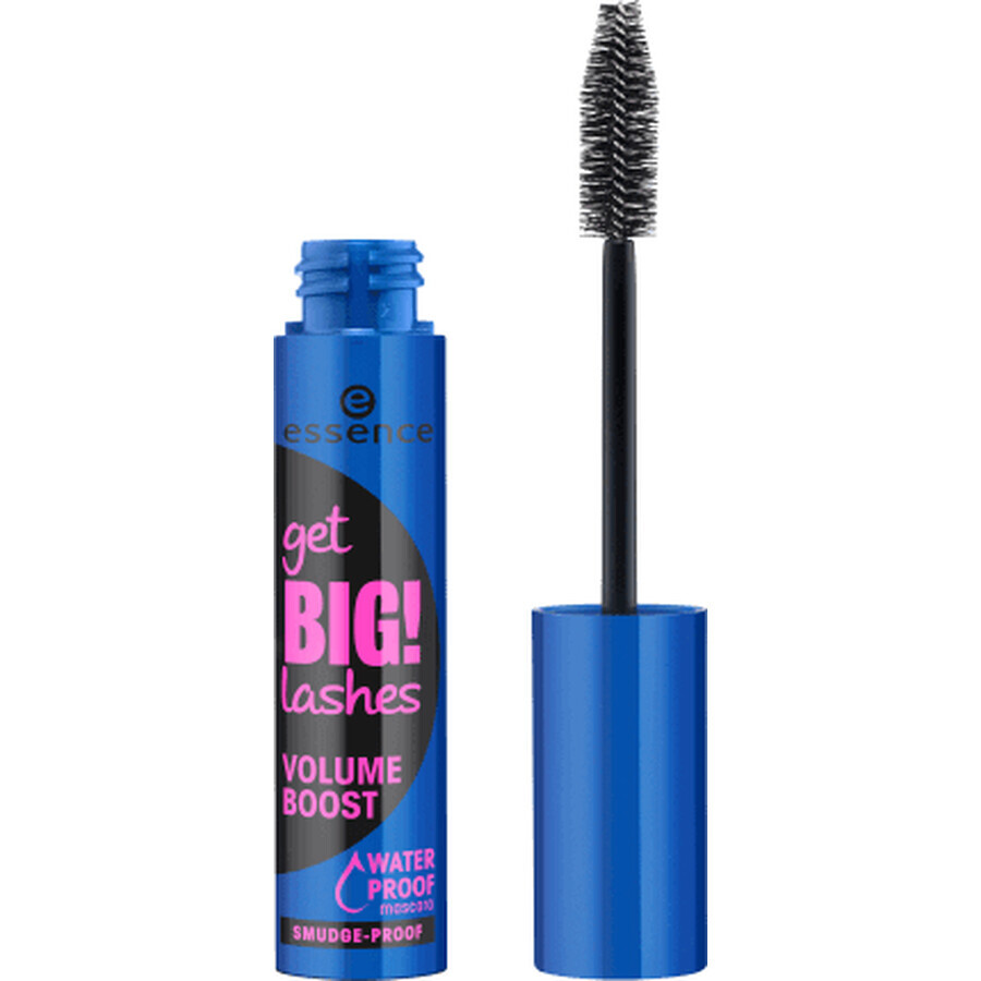 Les cosmétiques Essence prennent de l&#39;ampleur ! Mascara pour cils Volume Boost imperméable 01 noir, 12 ml