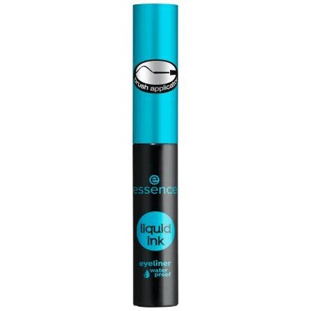 Essence Cosmetics Flüssige Tinte Wasserfeste Augentusche 01 Schwarz, 3 ml