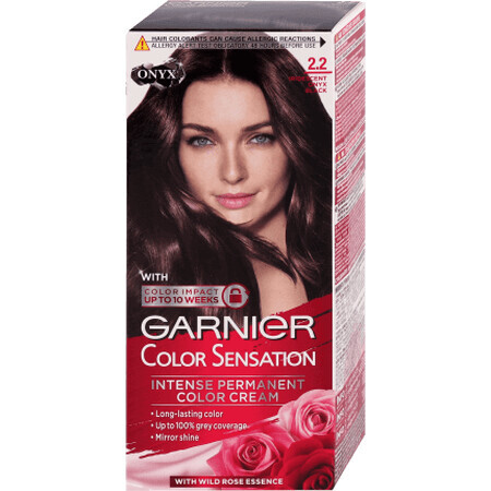 Garnier Color Sensation Permanent Hair Colour 2.2 onyx black, 1 pc