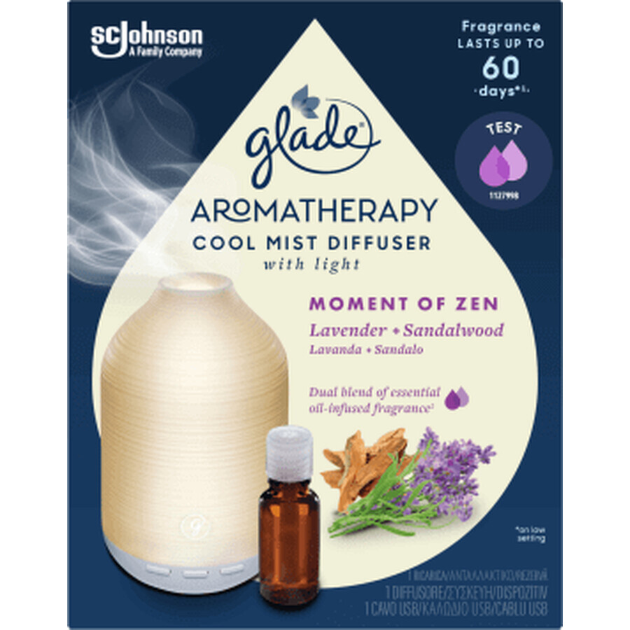 Glade Diffusore di oli essenziali Aromaterapia Momento Zen, 17,4 ml