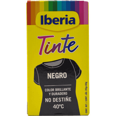 Iberia Teinture pour vêtements noir, 70 g