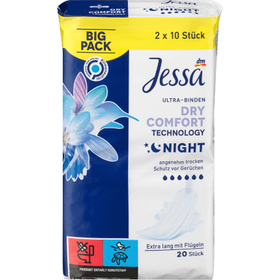 Jessa Ultra Comfort Night Absorbent, 20 pièces
