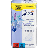 Jessa Ultra Dry Comfort Absorbent, 32 pcs