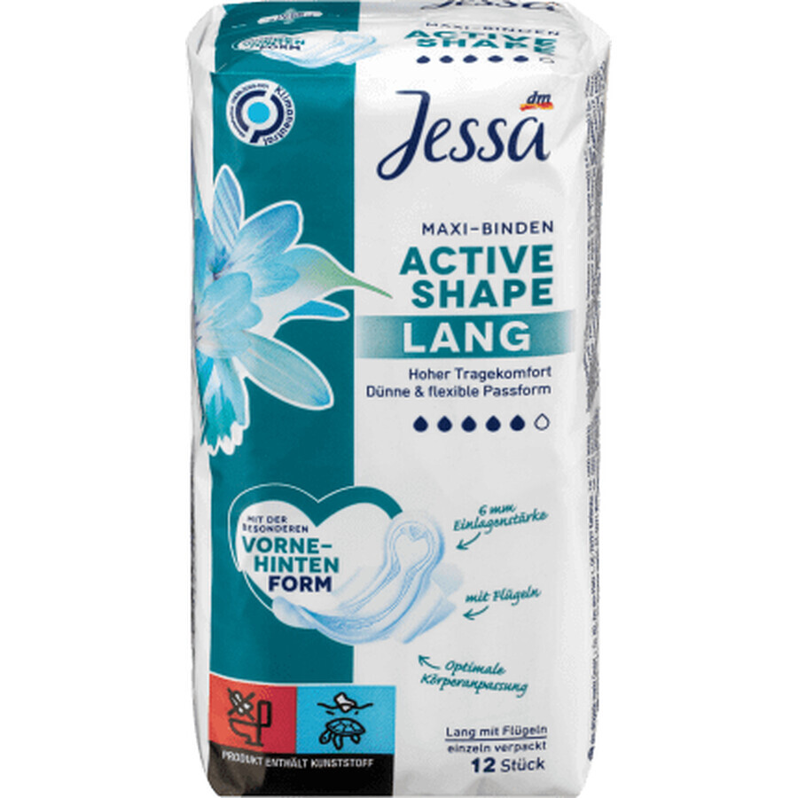 Jessa Ultra Long Absorbent Active Shape, 12 Stück