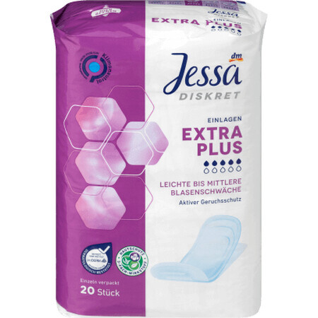 Jessa DISKRET Serviettes d'incontinence extra plus, 20 pièces