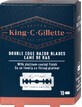 King C. Gillette Zweischneidige Rasierklingen, 10 St&#252;ck