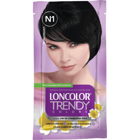 Loncolor TRENDY Vopsea semipermanentă numărul 1 negru, 1 buc