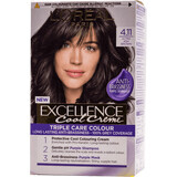 Loreal Paris EXCELLENCE CREME Permanent hair dye with ammonia 4.11, 1 pc