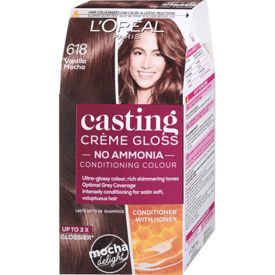 Loreal Paris CASTING CREME GLOSS Hair dye 618 vanilla mocha, 1 pc