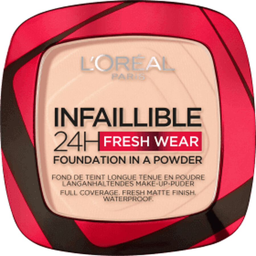 Loreal Paris Infaillible 24H Fresh Wear Poudre Compacte 180 Rose Sand, 9 g