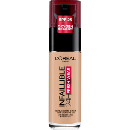 Fondotinta Loreal Paris Infaillible 32H Fresh Wear 145 Rose Beige, 30 ml