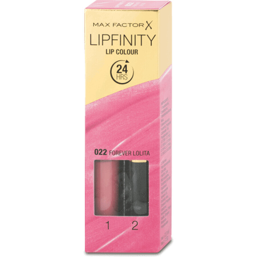 Max Factor Lipfinity 24h vloeibare lippenstift 022 Lolita, 1 st