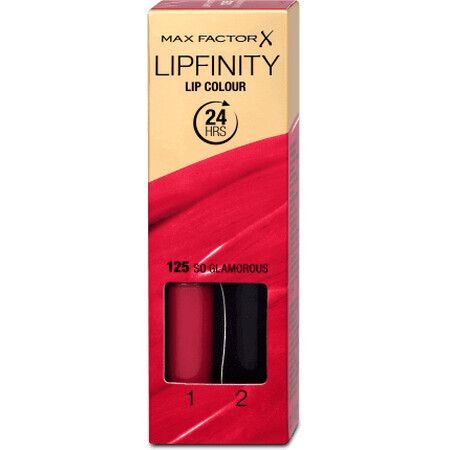 Max Factor Lipfinity 24h vloeibare lippenstift 125 So Glamorous, 1 st