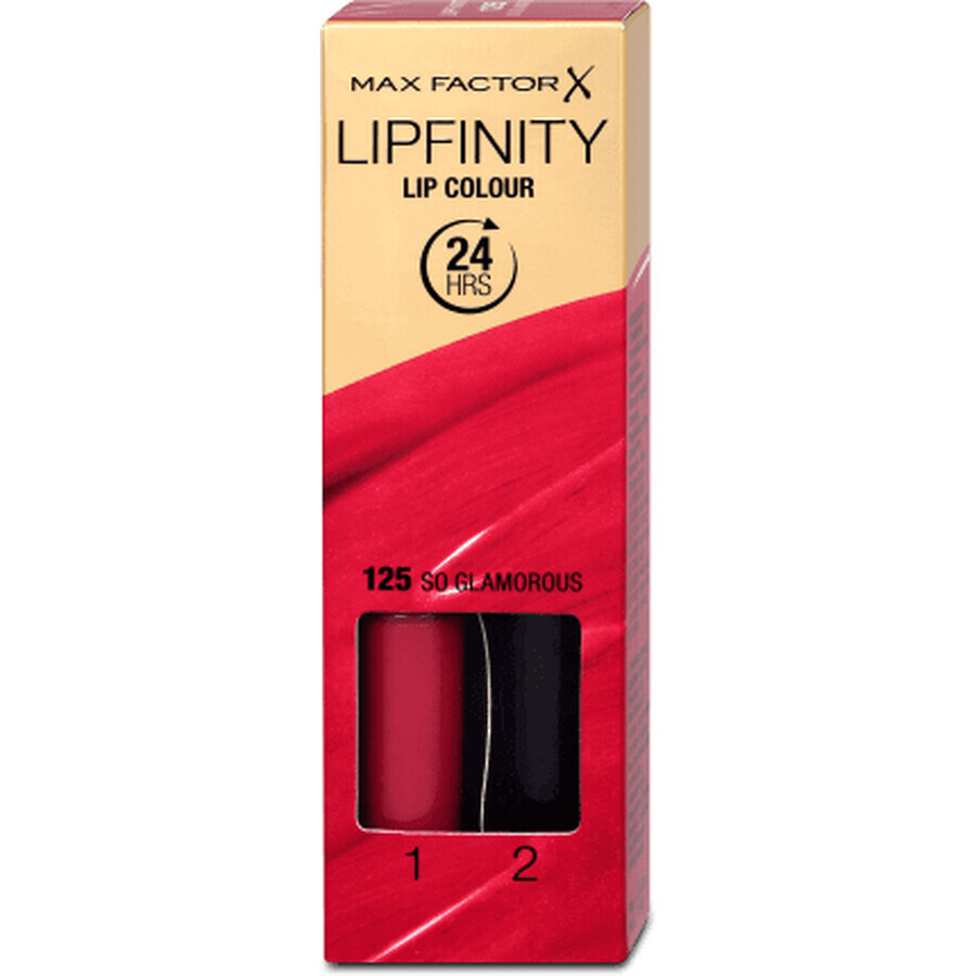 Max Factor Lipfinity 24h vloeibare lippenstift 125 So Glamorous, 1 st