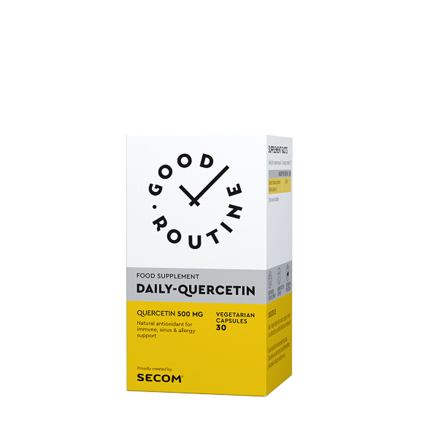 Täglich Quercetin 500 mg Gute Routine, 30 Kapseln, Secom