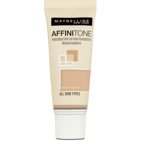 Maybelline New York Fond de teint Affinitone 16 Vanilla Rose, 30 ml