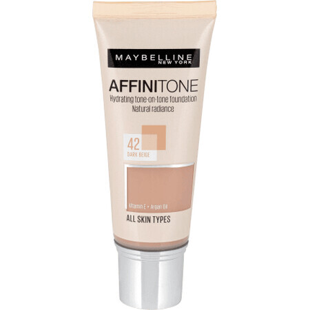 Fondotinta Maybelline New York Affinitone 42 Beige Scuro, 30 ml