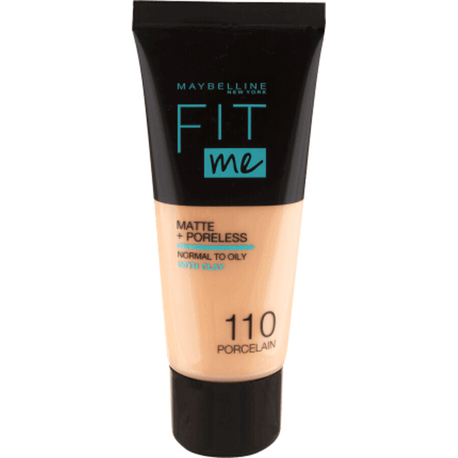 Fondotinta Maybelline New York Fit Me Matte & Poreless 110 Porcellana, 30 ml