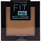 Maybelline New York Fit Me Matte+ Cipria compatta senza pori, 9 g