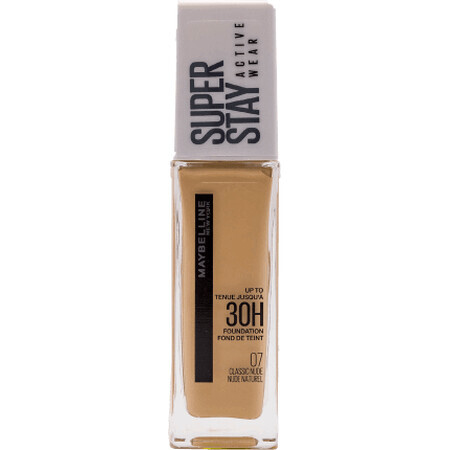 Maybelline New York SuperStay 30H Active Wear Grundierung 07 Classic Nude, 30 ml