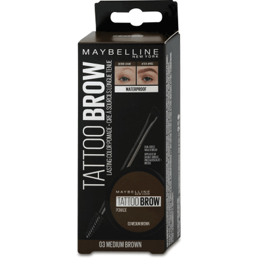 Maybelline New York Tattoo Brow pomade 03 Medium Brown, 1 pc