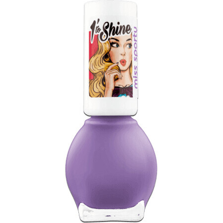 Miss Sporty 1 Minute to Shine Vernis à ongles 310 Pop Lilac, 7 ml
