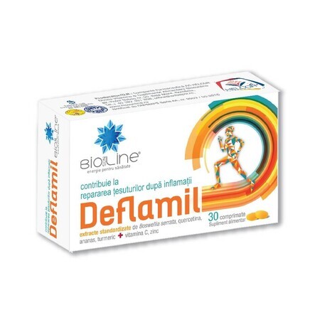 Deflamil entzündungshemmend mit Boswellia und Kurkuma BioSunLine, 30 cpm Tabletten, Helcor