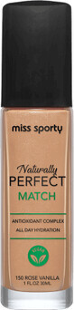 Miss Sporty Fond de teint Naturally Perfect Match 150 Rose Vanilla, 30 ml