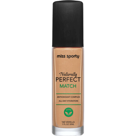 Miss Sporty Naturally Perfect Match Foundation 160 Vanille, 30 ml
