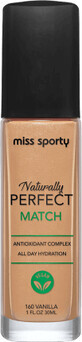 Miss Sporty Fond de teint naturellement parfait 160 Vanille, 30 ml