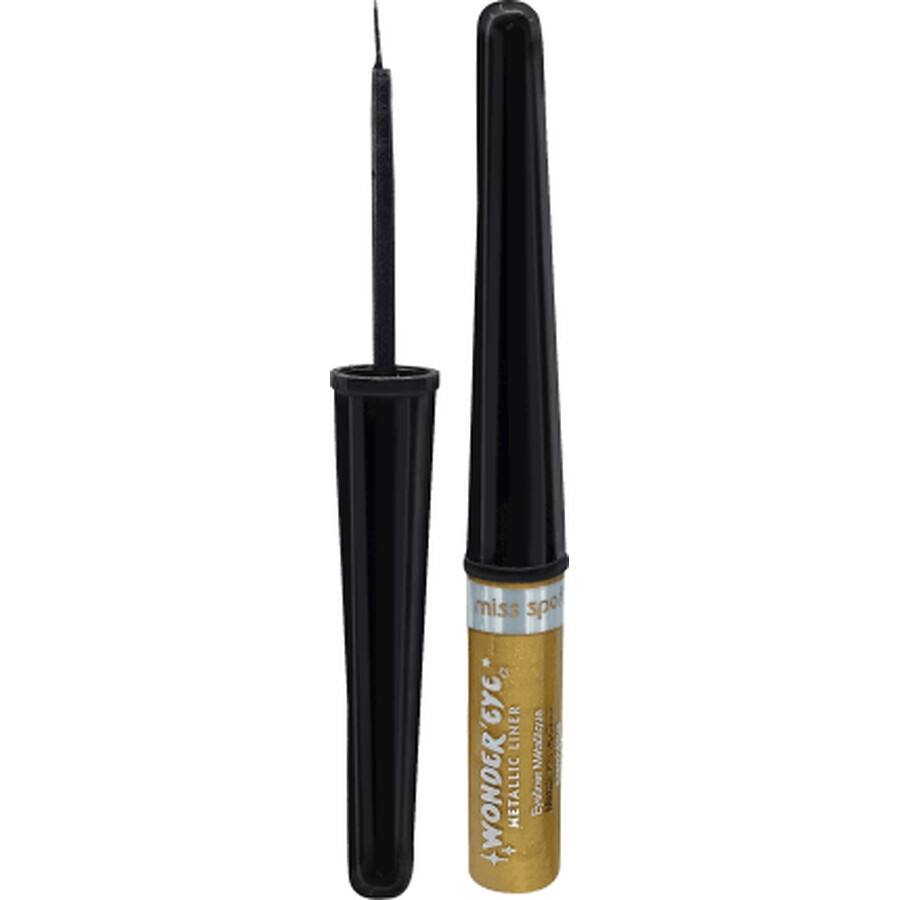 Miss Sporty Wonder'Eye Metallic Liner tuș de ochi 002 Golden Reflection, 3,5 ml