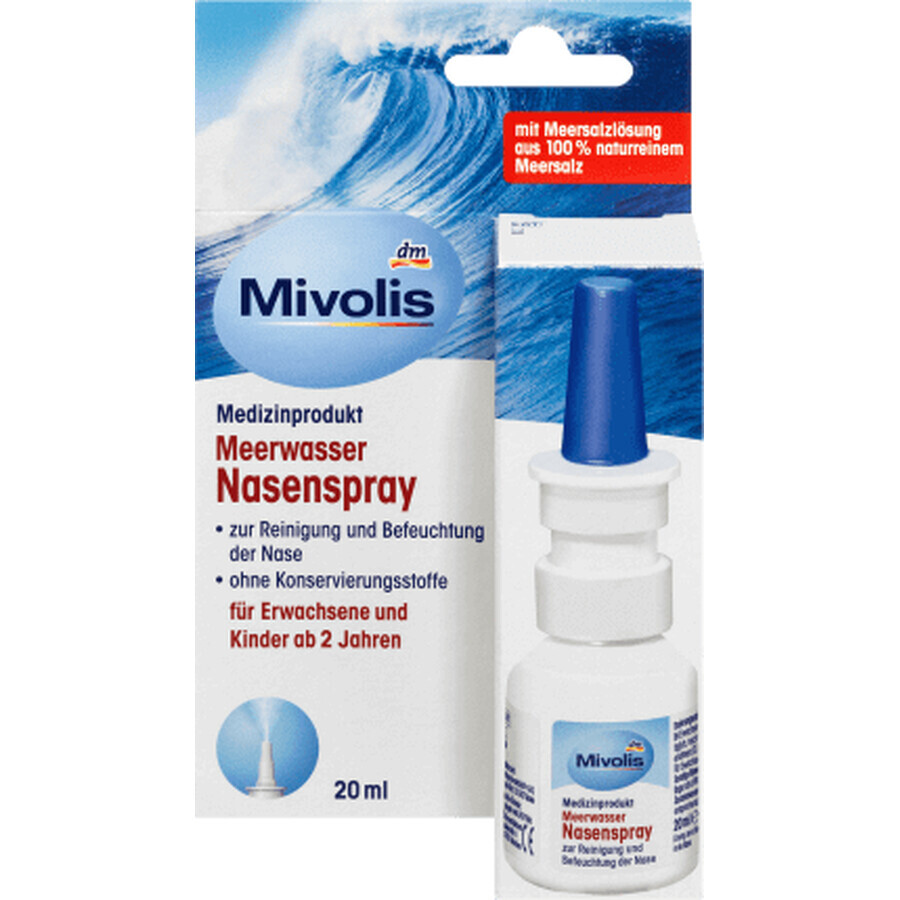 Mivolis Spray nasal à l'eau de mer, 20 ml