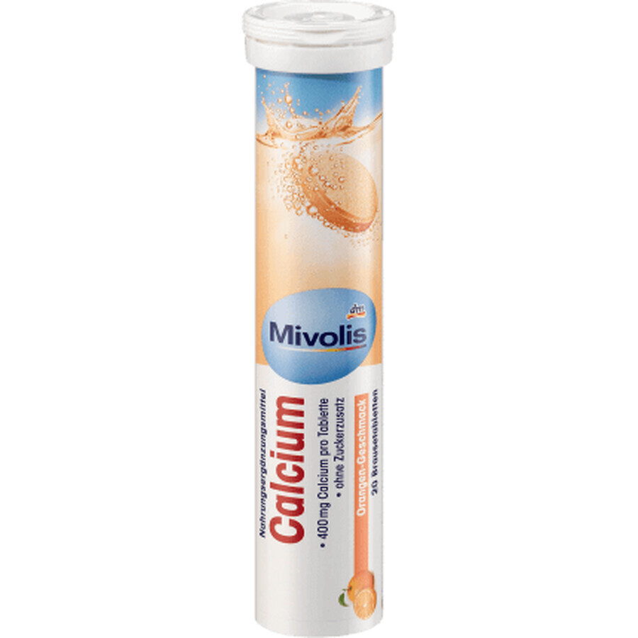 Mivolis Comprimés Effervescents de Calcium 82 g, 20 pièces