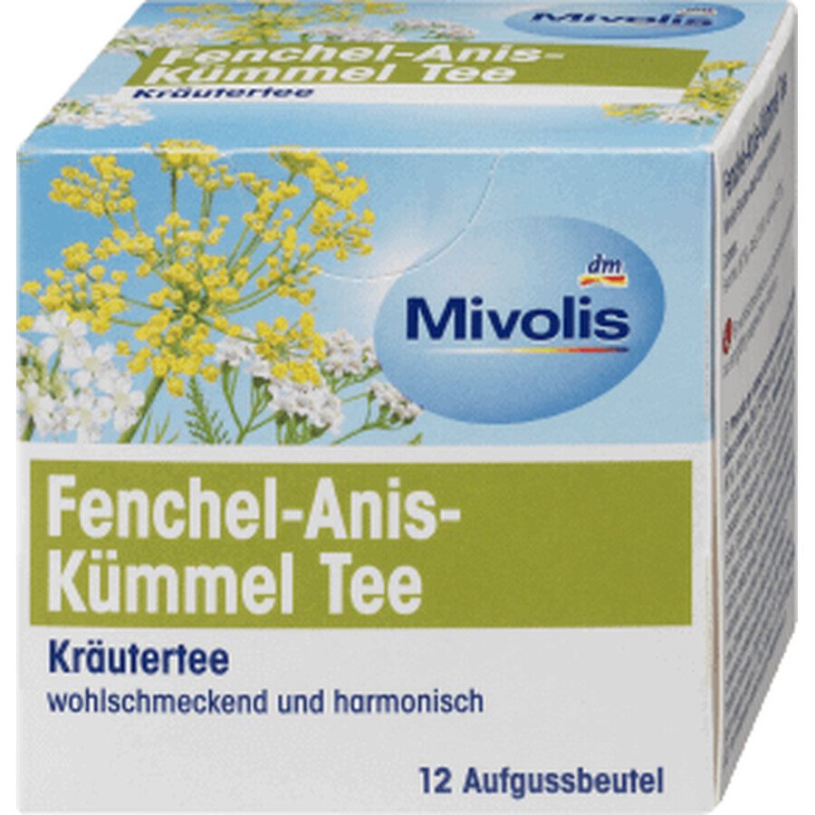 Mivolis Fenchel, Kümmel & Anis Tee, 12 Stück