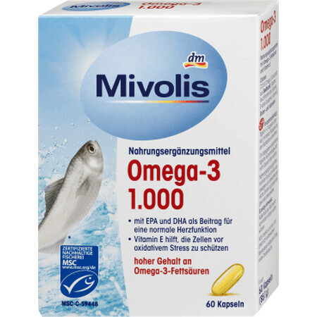Mivolis Oméga-3, gélules 60 pièces, 85 g