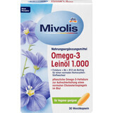 Mivolis Omega-3 Leinsamenöl 1000 Kapseln, 30 Stück