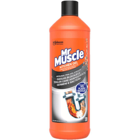 Mr. Muscle Gel zum Lösen von Rohrverstopfungen in Bad und Küche, 1 l