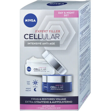 Nivea Cellular Filler Day Cream + Cellular Filler Night Cream, 100 ml